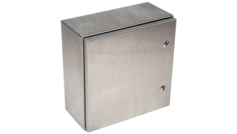 Szafka ścienna rozdzielcza, materiał: Stal nierdzewna typu 304, IP66, 400 x 400 x 200mm, RS PRO-71608