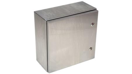 Szafka ścienna rozdzielcza, materiał: Stal nierdzewna typu 304, IP66, 400 x 400 x 200mm, RS PRO-71608