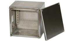 Puszka elektroinstalacyjna, 300 x 120 x 300mm, IP66, kolor Niemalowany, materiał Stal nierdzewna, RS PRO-27616