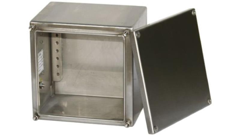 Puszka elektroinstalacyjna, 300 x 120 x 300mm, IP66, kolor Niemalowany, materiał Stal nierdzewna, RS PRO-27616