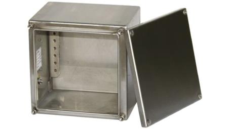 Puszka elektroinstalacyjna, 300 x 120 x 300mm, IP66, kolor Niemalowany, materiał Stal nierdzewna, RS PRO-27616