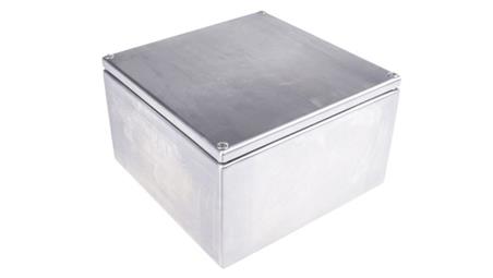 Puszka elektroinstalacyjna, 200 x 120 x 200mm, IP66, kolor Niemalowany, materiał Stal nierdzewna, RS PRO-27613