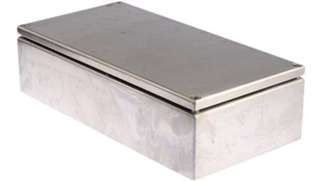 Puszka elektroinstalacyjna, 300 x 80 x 150mm, IP66, kolor Niemalowany, materiał Stal nierdzewna, RS PRO-27643