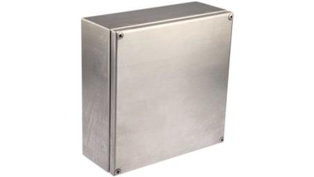 Puszka elektroinstalacyjna, 200 x 80 x 200mm, IP66, kolor Niemalowany, materiał Stal nierdzewna, RS PRO-27615