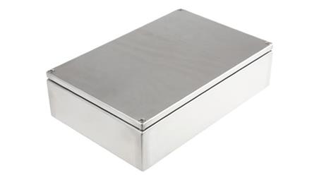 Puszka elektroinstalacyjna, 300 x 80 x 200mm, IP66, kolor Niemalowany, materiał Stal nierdzewna, RS PRO-27624