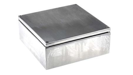 Puszka elektroinstalacyjna, 200 x 200 x 80mm, IP66, kolor Niemalowany, materiał Stal nierdzewna, RS PRO-27611
