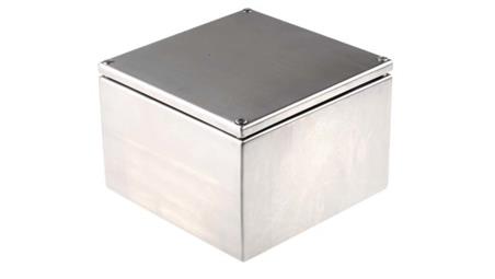 Puszka elektroinstalacyjna, 175 x 175 x 120mm, IP66, kolor Niemalowany, materiał Stal nierdzewna, RS PRO-27640