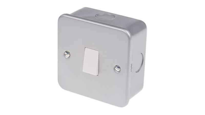 Włącznik światła, 6A, 240V, 1-przyciskowy, 1-biegunowy, IP20, RS PRO-31177