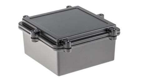 Obudowa ekranowana Czarny z kołnierzem IP67 Silikon, 162 x 162 x 80mm, RS PRO-71594