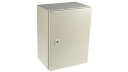 Szafka ścienna rozdzielcza RAL 7032, materiał: Stal, IP66, 400 x 300 x 210mm, RS PRO-71896