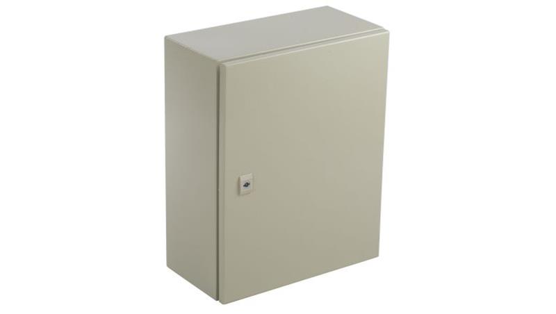 Szafka ścienna rozdzielcza RAL 7032, materiał: Stal, IP66, 500 x 400 x 210mm, RS PRO RAL 7032-71781 Szafka ścienna rozdzielcza RAL 7032, materiał: Stal, IP66, 500 x 400 x 210mm, RS PRO RAL 7032-71781
