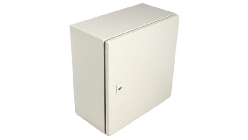 Szafka ścienna rozdzielcza RAL 7032, materiał: Stal, IP66, 400 x 400 x 210mm, RS PRO-71951
