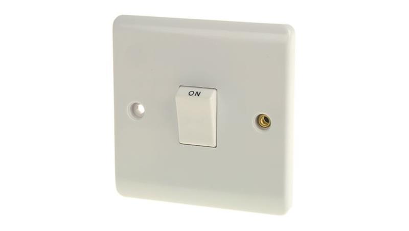 Włącznik światła, 20A, 250V, 1-przyciskowy, 2-biegunowy, IP20, RS PRO-31182 Włącznik światła, 20A, 250V, 1-przyciskowy, 2-biegunowy, IP20, RS PRO-31182