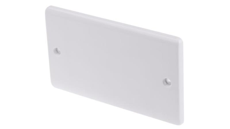 Mocowanie elektroinstalacyjne, kolor biały, 2-krotna, materiał UF, RS PRO-38586 Mocowanie elektroinstalacyjne, kolor biały, 2-krotna, materiał UF, RS PRO-38586