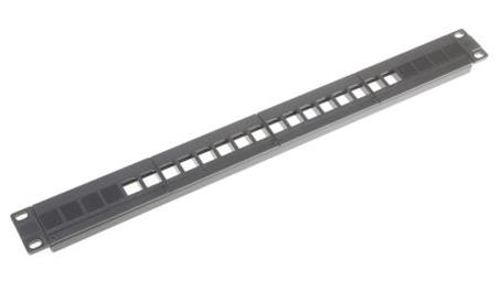 Panel RJ, 16 portów, 1U, Czarny-73579