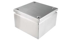 Puszka elektroinstalacyjna, 200 x 200 x 120mm, IP66, kolor Niemalowany, materiał Stal nierdzewna, 0-wejściowa, RS PRO-27631