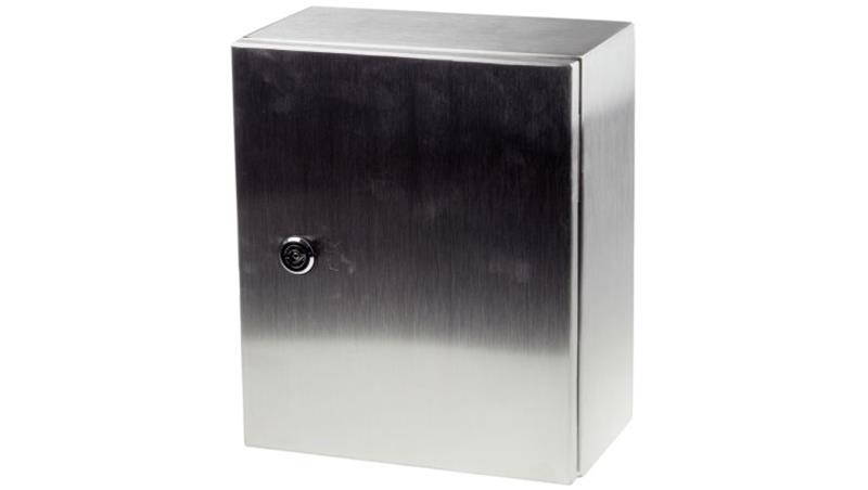 Szafka ścienna rozdzielcza, materiał: Stal nierdzewna typu 304, IP66, 250 x 300 x 150mm, RS PRO-71624 Szafka ścienna rozdzielcza, materiał: Stal nierdzewna typu 304, IP66, 250 x 300 x 150mm, RS PRO-71624