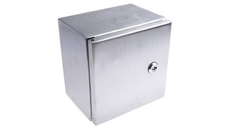 Szafka ścienna rozdzielcza, materiał: Stal nierdzewna typu 304, IP66, 200 x 200 x 150mm, RS PRO-70885