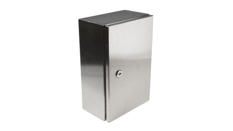 Szafka ścienna rozdzielcza, materiał: Stal nierdzewna typu 304, IP66, 400 x 500 x 250mm, RS PRO-70935 Szafka ścienna rozdzielcza, materiał: Stal nierdzewna typu 304, IP66, 400 x 500 x 250mm, RS PRO-70935