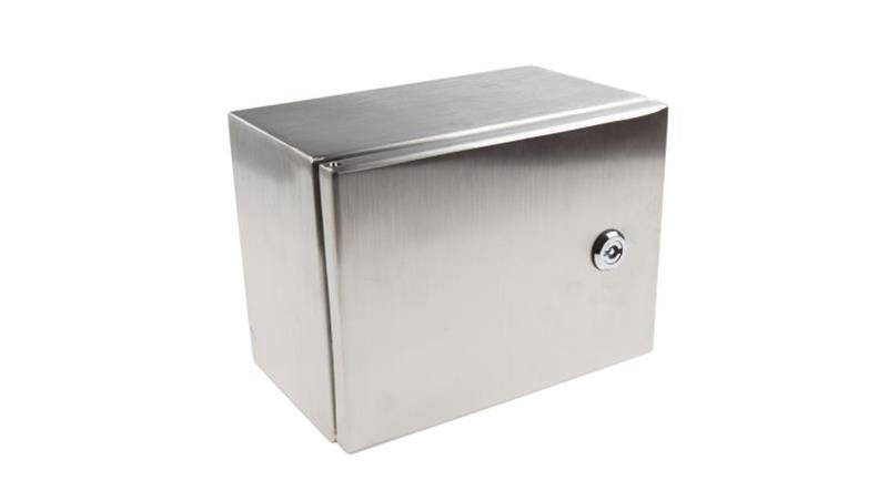 Szafka ścienna rozdzielcza, materiał: Stal nierdzewna typu 304, IP66, 240 x 180 x 150mm, RS PRO-70934 Szafka ścienna rozdzielcza, materiał: Stal nierdzewna typu 304, IP66, 240 x 180 x 150mm, RS PRO-70934