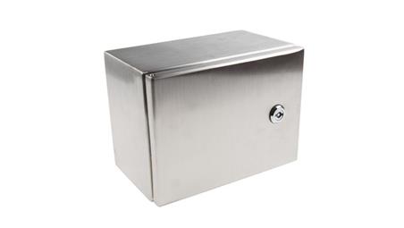 Szafka ścienna rozdzielcza, materiał: Stal nierdzewna typu 304, IP66, 240 x 180 x 150mm, RS PRO-70934