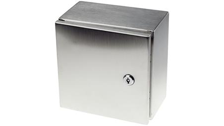 Szafka ścienna rozdzielcza, materiał: Stal nierdzewna typu 304, IP66, 240 x 240 x 150mm, RS PRO-71667