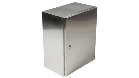 Szafka ścienna rozdzielcza, materiał: Stal nierdzewna typu 304, IP66, 240 x 360 x 150mm, RS PRO-70937