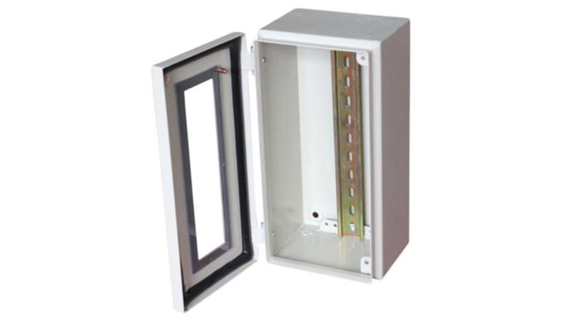 Puszka elektroinstalacyjna, 150 x 300 x 80mm, IP65, kolor Szary, materiał Stal, 0-wejściowa, RS PRO-27636 Puszka elektroinstalacyjna, 150 x 300 x 80mm, IP65, kolor Szary, materiał Stal, 0-wejściowa, RS PRO-27636