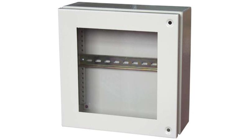 Puszka elektroinstalacyjna, 300 x 300 x 120mm, IP65, kolor Szary, materiał Stal, 0-wejściowa, RS PRO-27630 Puszka elektroinstalacyjna, 300 x 300 x 120mm, IP65, kolor Szary, materiał Stal, 0-wejściowa, RS PRO-27630