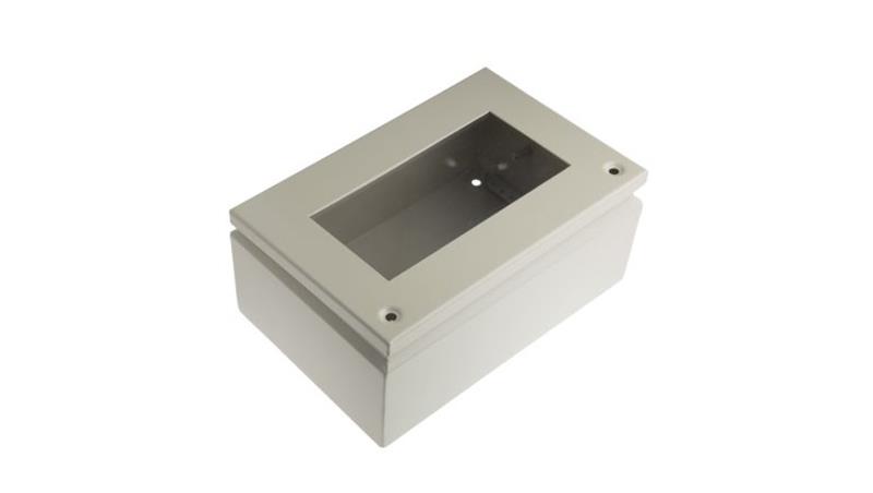 Puszka elektroinstalacyjna, 200 x 300 x 120mm, IP65, kolor Szary, materiał Stal, 0-wejściowa, RS PRO-27626 Puszka elektroinstalacyjna, 200 x 300 x 120mm, IP65, kolor Szary, materiał Stal, 0-wejściowa, RS PRO-27626