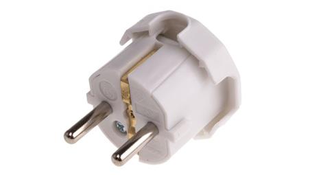 Wtyk sieciowy, 16A, 250 V, 2P+E Typ F, niemieckie Schuko, RS PRO-10922