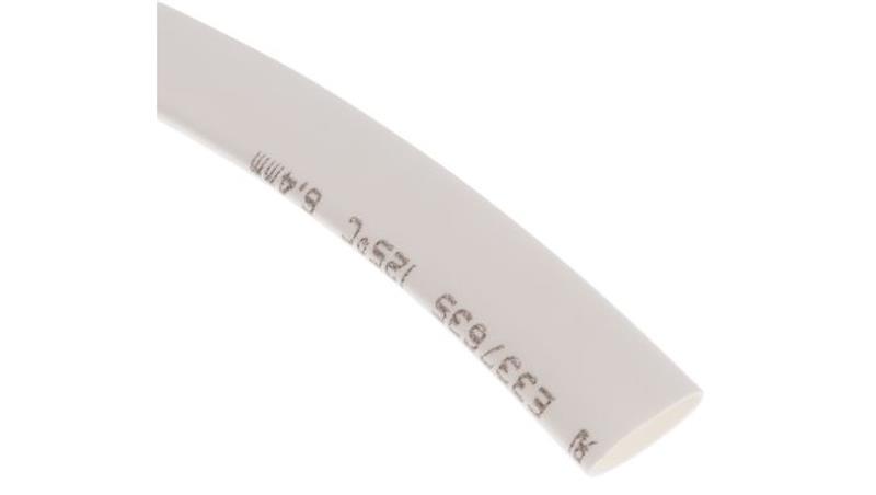 Osłona termokurczliwa Biały 2:1, średnica 6.4mm, dł. 8m, RS PRO-79077