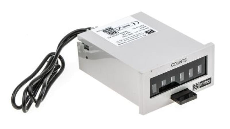 Licznik impulsów mechaniczny 6-cyfrowy 24 V DC RS PRO-4441