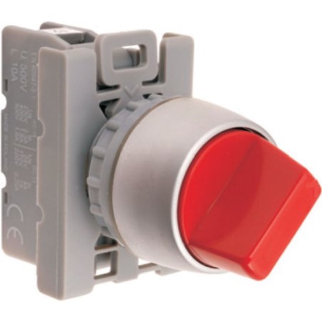 Przełącznik 2 położeniowy 22mm czerwony 1R bez samopowrotu SP22-P.C-01