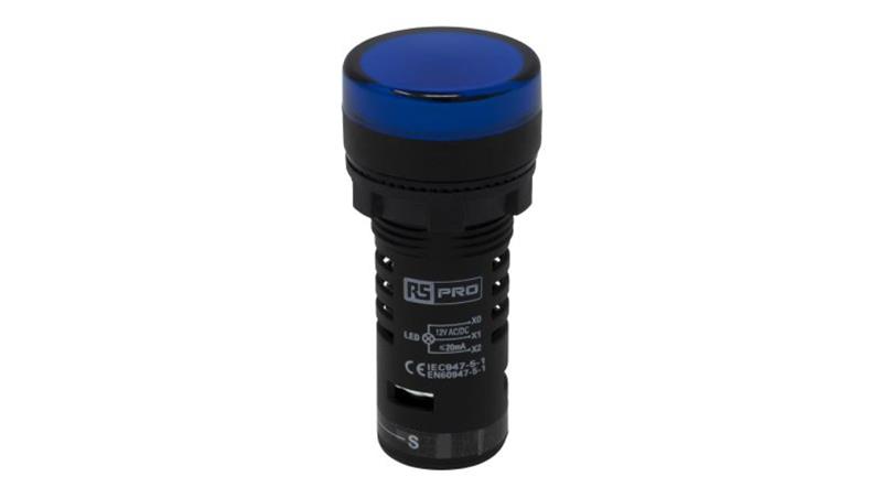 Lampka kontrolna w komplecie z układem testowym, O 22mm, IP65, RS PRO-6809