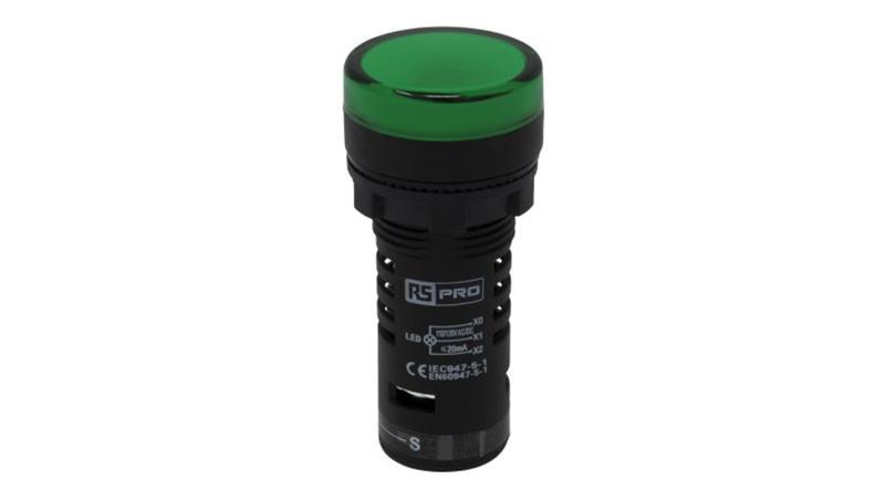 Lampka kontrolna w komplecie z układem testowym, O 22mm, IP65, RS PRO-6848