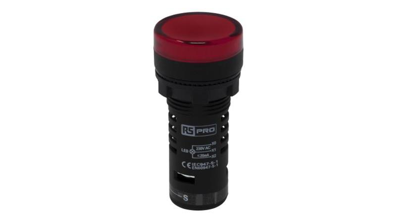Lampka kontrolna w komplecie z układem testowym, O 22mm, IP65, RS PRO-6834