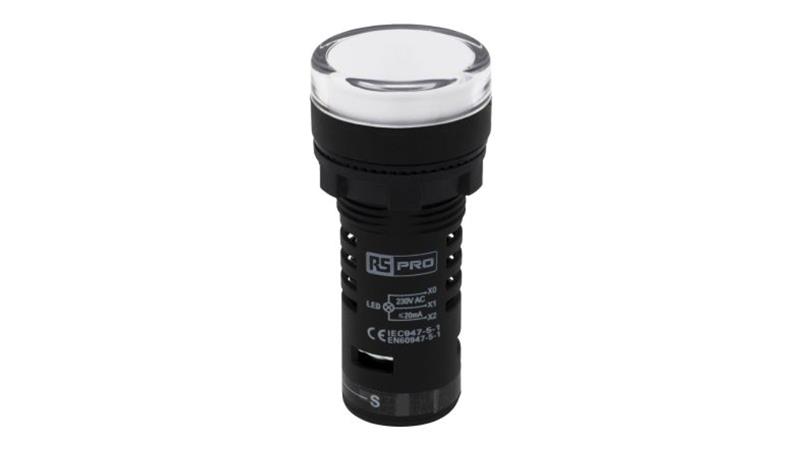 Lampka kontrolna w komplecie z układem testowym, O 22mm, IP65, RS PRO-6804