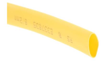 Osłona termokurczliwa żółta 3:1, średnica 6mm, dł. 7m, RS PRO-78967