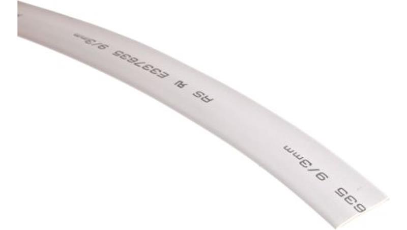 Osłona termokurczliwa Biały 3:1, średnica 9mm, dł. 5m, RS PRO-78956