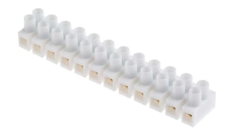 2.5mm2 Złącze wtykowe do druku Biały 12-żyłowe, Wkręcane, 400 V-64538