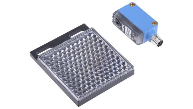 Czujniki fotoelektryczne Retrorefleksyjny PNP w obudowie prostokątnej zakres 7,2 m IP67-8733