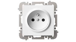 Vestra Gniazdo 2P+Z bez ramki podtynkowe IP20 biały 3833-10-43060