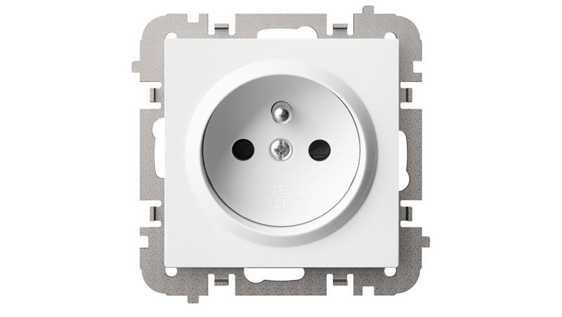 Vestra Gniazdo 2P+Z bez ramki podtynkowe IP20 biały 3833-10-43060