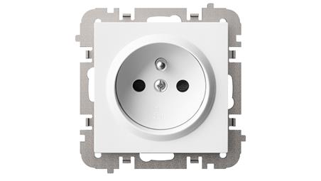 Vestra Gniazdo 2P+Z bez ramki podtynkowe IP20 biały 3833-10-43060