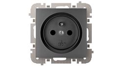 Vestra Gniazdo 2P+Z bez ramki podtynkowe IP20 czarny 3833-19-42932