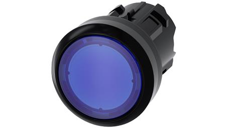 Lampka sygnalizacyjna niebieska 22mm z pierścieniem tworzywo okrągła tworzywo SIRIUS ACT 3SU1001-0AD50-0AA0-22124