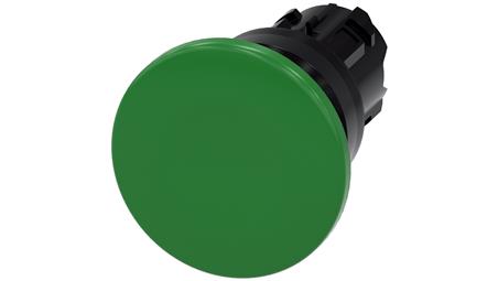 Przycisk grzybkowy 22mm tworzywo zielony 40mm z samopowrotem SIRIUS ACT 3SU1000-1BD40-0AA0-14682