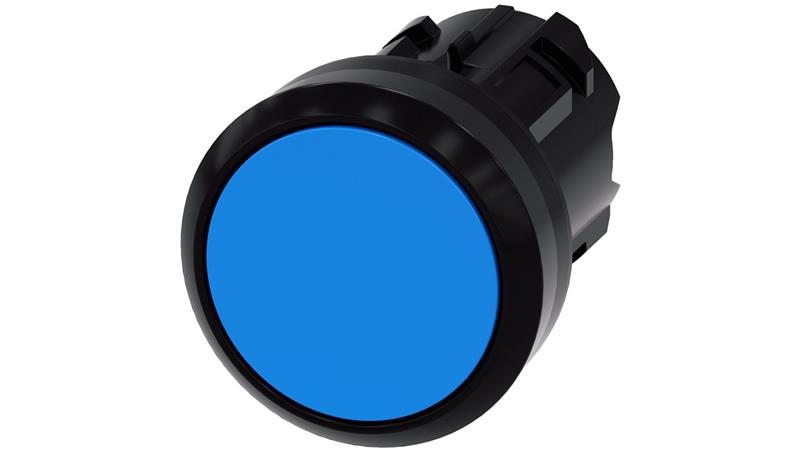 Przycisk 22mm tworzywo niebieski płaski z samopowrotem SIRIUS ACT 3SU1000-0AB50-0AA0-11101