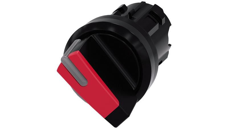 Przełącznik z możliwością podśw 22mm okrągły tworzywo czarny/czerwony kr pióro 2 poz o-i 3SU1002-2BF20-0AA0-13325